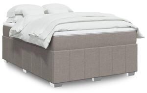 VidaXL Box spring postelja z vzmetnico taupe 140x190 cm blago