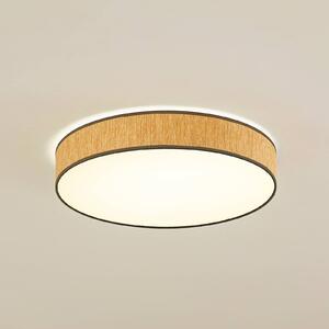 Lindby LED stropna svetilka Jutis, bež, morske alge, Ø 50 cm