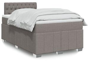 VidaXL Box spring postelja z vzmetnico taupe 120x200 cm blago