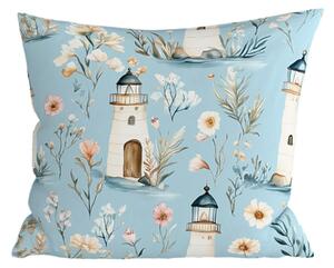 Prevleka za vzglavnik iz polibombaža LIGHTHOUSE POLY 45x45 cm, modra