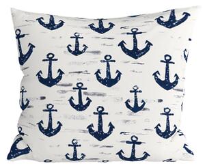 Prevleka za vzglavnik iz polibombaža NAVYSTA POLY 45x45 cm, modro-bela