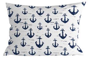 Prevleka za vzglavnik iz polibombaža NAVYSTA POLY 50x70 cm, modro-bela
