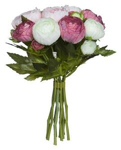 Umetna roža Ranunculus (Višina: 22 cm, Roza, Plastika)