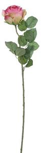 Umetna roža Rose (Višina: 69 cm, Fuksija, Plastika)
