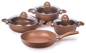 4Home 7-delni set posode Granite Brown