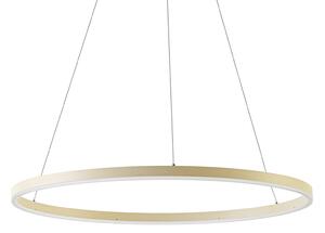 Arcchio LED-visoka svetilka Albiona, bež, 1 obroč, Ø 80 cm, zatemnjen, Bež, Kuhinja, Kovina, Sodobni