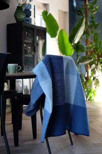 Volnena odeja Block Blue 130x180