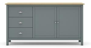Prašno zelena komoda iz masivnega bora 150x80x40 cm Misti – Marckeric