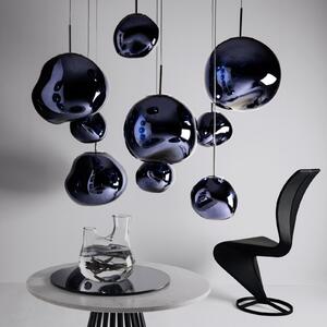 Tom Dixon LED viseča svetilka Melt Mini, Ø 28 cm, dimna, zatemnjen, Siva, Dnevna soba / jedilnica, Plastika, Dizajn