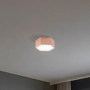 Argon LED stropna svetilka Libre, breskovo rumena, jeklo, 3.000 K, Bež, Dnevna soba / jedilnica, Kovina
