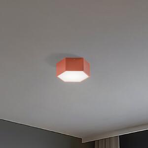 Argon LED stropna svetilka Libre, terakota barva, jeklo, 3.000 K, Rjava / rjasta, Dnevna soba / jedilnica, Kovina