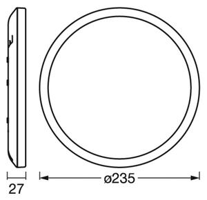 OSRAM LED stropna svetilka ORBIS ULTRA SLIM, črna, Ø 24 cm dim, zatemnjen, Črna, Dnevna soba / jedilnica, Plastika, Sodobni