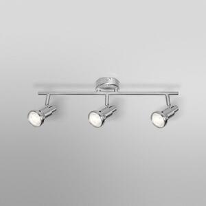 OSRAM stropni reflektor, srebrn, kovinski 3-krilni GU10-LED 2.700 K, Kovinska, Aluminij