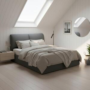 Bessagi Home Oblazinjena Postelja Perla, Temno Siva, 180x200