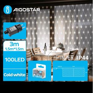 Aigostar - LED Zunanja svetlobna veriga 100xLED/8 funkcij 4,5x1,5m IP44 hladno bela