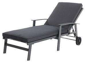 Sunfun Maja Vrtni ležalnik (Š x G x V: 170,5 x 63,5 x 102 cm, Aluminij, Antracitne barve, črne barve, Možnost premikanja)