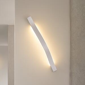 Lindby LED stenska svetilka Alvon, srebrna, višina 50 cm, kovina, Kovinska, Dnevna soba / jedilnica, Kovina, Sodobni