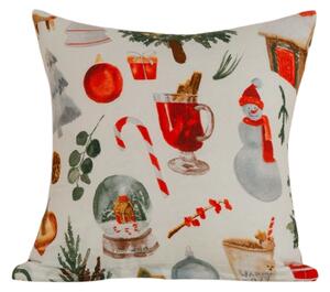 Prevleka za blazino iz mikrovlaken FESTIVE MAGIC 45x45 cm, bela