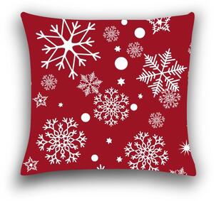 Prevleka za blazino iz mikrovlaken SNOWFALL 45x45 cm, rdeča