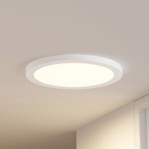 PRIOS Prios LED stropna svetilka Aureka, detektor gibanja, Ø 33 cm, bela, Bela, Dnevna soba / jedilnica, Aluminij, Sodobni, Okrogli neposredni strop