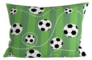 Prevleka za vzglavnik iz polibombaža FOOTBALL TIME POLY 70x90 cm, zelena