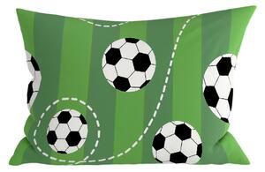 Prevleka za vzglavnik iz polibombaža FOOTBALL TIME POLY 50x70 cm, zelena