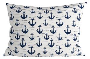 Prevleka za vzglavnik iz polibombaža NAVYSTA POLY 70x90 cm, modro-bela