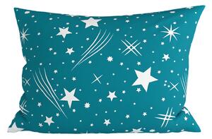 Prevleka za vzglavnik iz polibombaža NIGHT SKY POLY 70x90 cm, turkizna