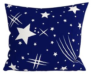 Prevleka za vzglavnik iz polibombaža NIGHT SKY POLY 45x45 cm, modra