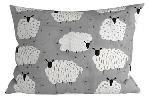 Prevleka za vzglavnik iz polibombaža SHEEP POLY 70x90 cm, siva