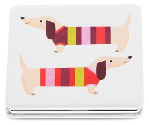 Kozmetično povečevalno ogledalo 7x7 cm Sausage Dog – Rex London