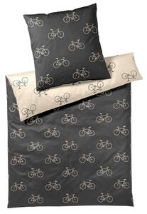 OBOJESTRANSKA POSTELJNINA Velo 140/200 cm mako saten antracit