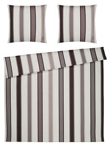 OBOJESTRANSKA POSTELJNINA BANKS 200/200 cm mako saten rjava