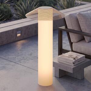 Lucande LED-terasa svetilka ZAMIRAS, 110 cm, srebrna, IP65, Siva, Aluminij, Dizajn