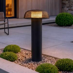 Lucande LED-ulična svetilka MAILE, 80 cm, antracit, IP65, Črna, Aluminij, Dizajn