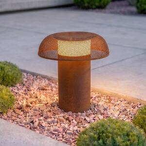 Lucande LED-ulična svetilka MAILE, 40 cm, rjave barve, IP65, Krom, Aluminij, Dizajn