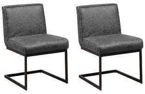 NIHAJNI STOL – SET, kovina, tekstil antracit