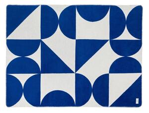 Modro-kremno bela odeja 150x200 cm Tul – noo.ma