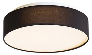 Pametna stropna svetilka črna 35 cm vklj. LED in daljinski upravljalnik - Flat Drum