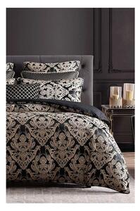 Črna posteljnina za zakonsko posteljo/podaljšana iz renforce bombaža z rjuho/4-delna 200x220 cm Damask – Mila Home