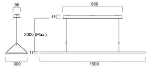 Sylvania LED obesek Areum, 150 x 30 cm, 840