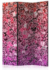 Artgeist Paravan Pink Butterflies, 3-Delni, Dvostranski