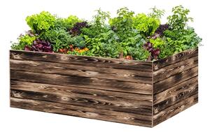 ATMOWOOD Lesena visoka greda 160 x 100 x 60 cm - ožgana