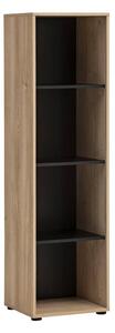 MID.YOU Regal Emmik, Barva Hrasta, Črna