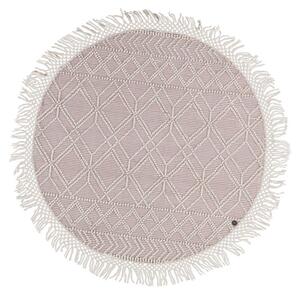 ROČNO TKANA PREPROGA Colored Macrame - Three 140/140 cm tkano roza