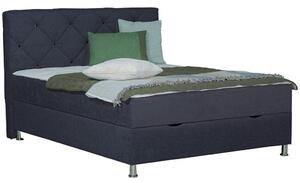 Modern Living Postelja Z Vzmetnico Black Diamant, 160x200, Antracit