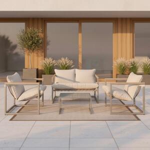 Bessagi Garden Lounge Garnitura Lara, 4-Delno, Krem