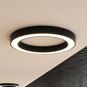 Arcchio LED-stropna svetilka Sharelyn, premer 80 cm, črna, z možnostjo, zatemnjen, Črna, Kuhinja, Aluminij, Sodobni