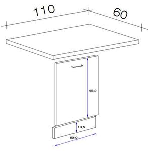 XXXL Letvica Pomivalnega Stroja Alba, Bela, Š. 60 Cm