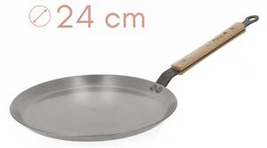 Jeklena ponev za palačinke - 24 cm - MINERAL B BOIS De Buyer